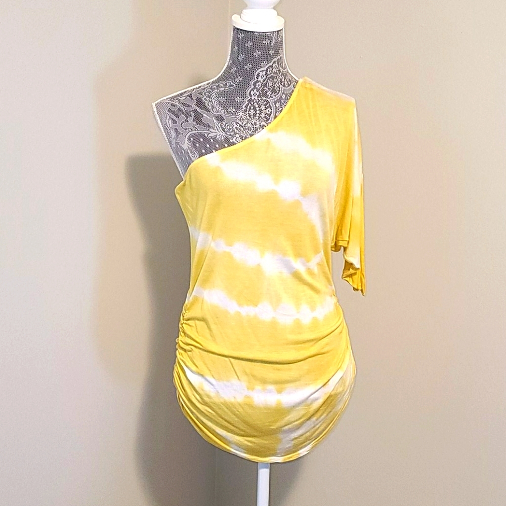 Ruched One Shoulder Top